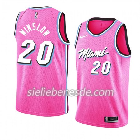Herren NBA Miami Heat Trikot Justise Winslow 20 2018-19 Nike Pink Swingman